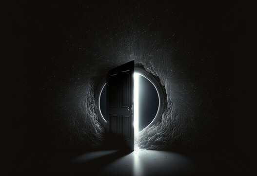 Unveiling the Mysterious Glow: An AI-Generated Render of Dark Contrasts and Bright Radiance