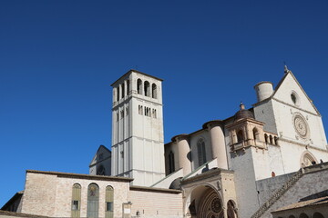 Fototapeta na wymiar The Church Basilica San Francesco in Assisi, Umbria Italy