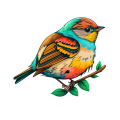 Colorful Bird Generative AI