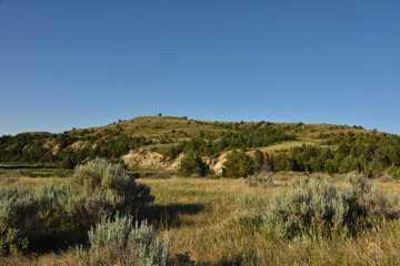 Rolling Hills in Rural North Dakota Landscape