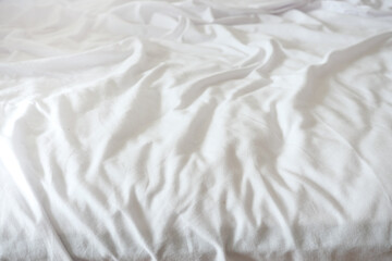 messy bed in early morning , messy bed after waking up 