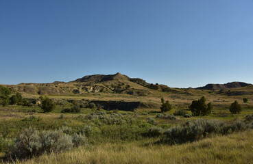 Fototapeta na wymiar Hills and Buttes in Rural North Dakota