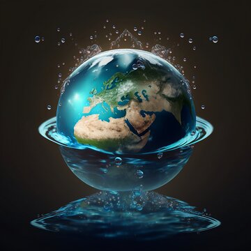 Earth In A Waterdrop