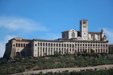 Fototapeta na wymiar Lower Church and Upper Church of Basilica San Francesco in Assisi, Umbria Italy