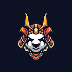 Panda Samurai Mascot Design