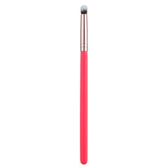 Pink professional makeup brush closeup isolated on transparent background.	
