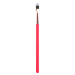 Pink professional makeup brush closeup isolated on transparent background.	