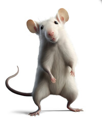 Funny mouse, isolated on transparent background. Generative AI