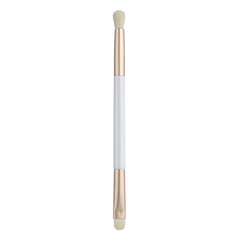 Gold professional makeup brush closeup isolated on transparent background.	