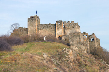 Fototapeta na wymiar View of Soimos Fortress in Arad County, Transylvania, Romania, Europe