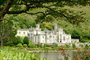 Kylmore Abbey, Kylemore, monument, travel, Kylemore Castle, Connemara, County, Galway, Ireland, ...