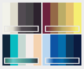 illustration of a colour vector palette, with gradients samples for illustrator