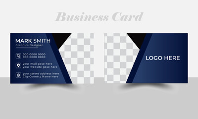 Business card design set template for company, modern creative business card, double sided business card, information business card.