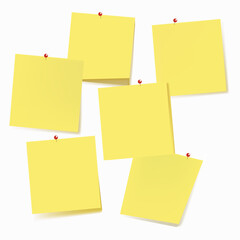 Sticky note with shadow isolated on transparent background.