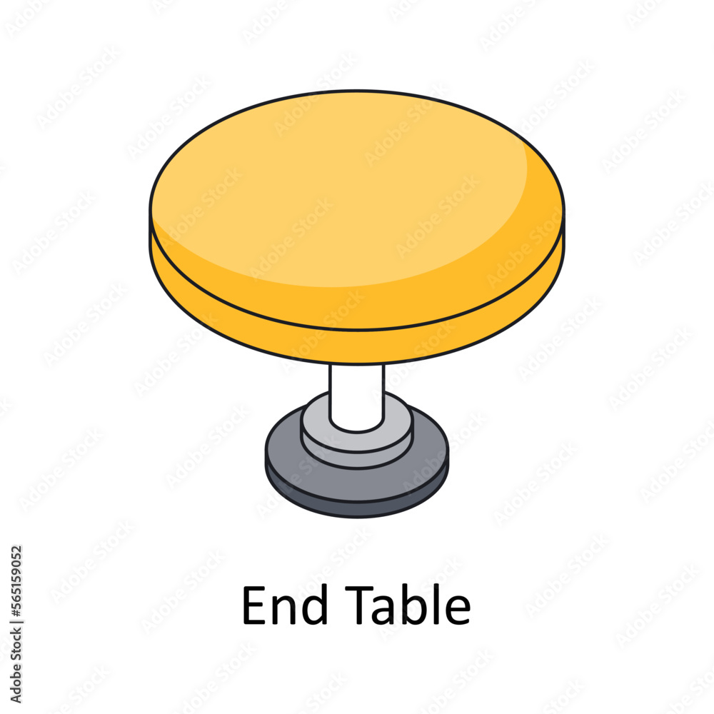 Poster end table vector isometric filled outline icon for your digital or print projects.