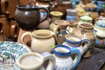 many earthenware vessels are for sale