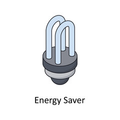 Energy Saver Vector Isometric Filled Outline icon for your digital or print projects.