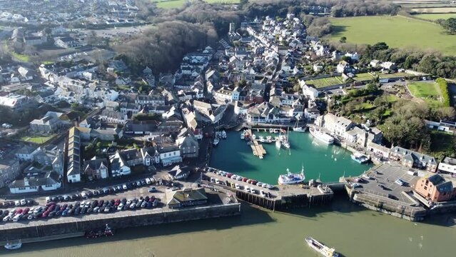 Padstow from the air cornwall england uk 