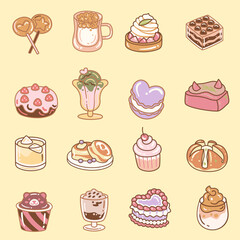 seamless pattern with cupcakes