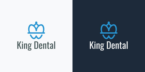 Health Logo design vector template Dental clinic Logotype with crown sign.