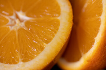 Fototapeta na wymiar close up of orange slice