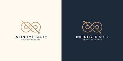 Infinity beauty Logo template. creative logo for cosmetic, skin care, fashion.