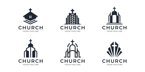 set church minimal logo icon designs.