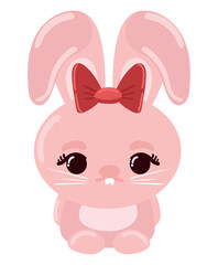 cute bunny with bow
