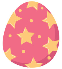 easter egg with stars