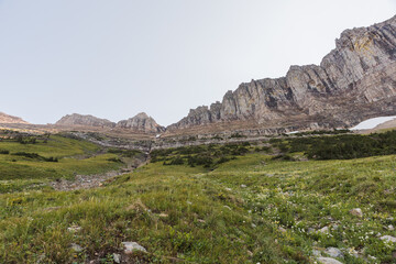 rock formation from highland trail glacier national park
