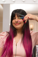 Photo of a Latina woman makeup artist
