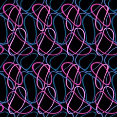 Fototapeta premium Abstract geometric seamless circle stripes ribbons pattern for wrapping paper and fabrics and linens and kids