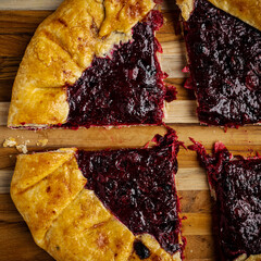 Cranberry and orange galette, the rustic fruit pie with origins in French cuisine.
