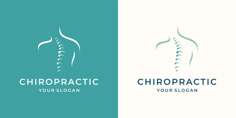 Creative Chiropractic Concept Logo Design Template.