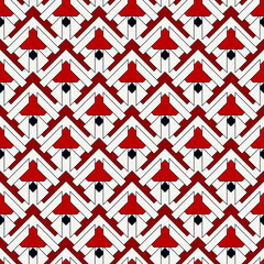 Arrows, scales seamless pattern. Ethnic, tribal print. Squama, chevrons ornament. Repeated arrowhead, triangular shapes