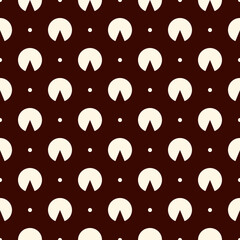 Minimalist seamless pattern. Repeated segmented circles ornament. Geo modern background. Geometric minimal design