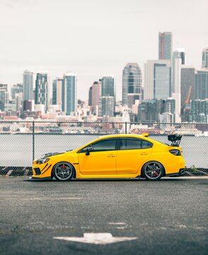Seattle, WA, USA
January 14, 2023
Yellow Subaru STI parked