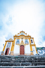 Sao Joao del Rei, Minas Gerais, Brazil: Street view of Nossa Senhora das Merces church facade