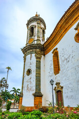 Sao Joao del Rei, Minas Gerais, Brazil: Street view of Sao Francisco de Assis church