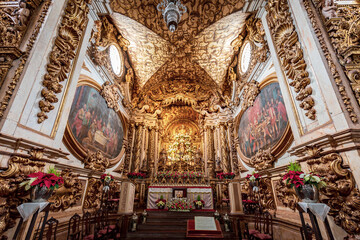 Fototapeta na wymiar Tiradentes, Minas Gerais, Brazil: Street inside of Santo Antonio church