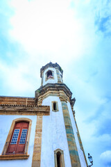 Sao Joao del Rei, Minas Gerais, Brazil: Street view of Nossa Senhora do Carmo church facade