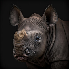 Baby Rhino Portrait