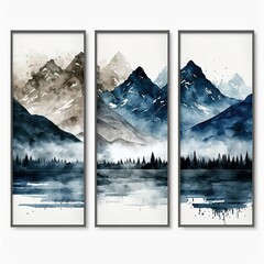 collage of mountains