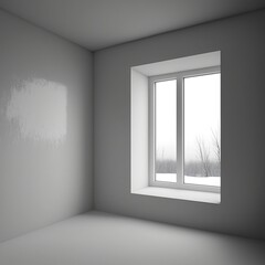 empty room with window
