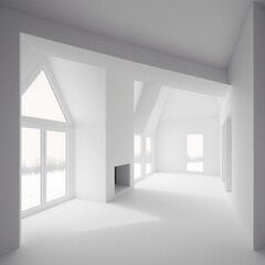 empty white room