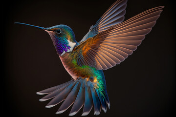 hummingbird in flight. Generative AI