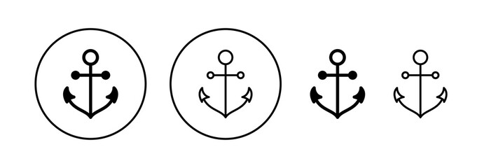 Anchor icon vector for web and mobile app. Anchor sign and symbol. Anchor marine icon.