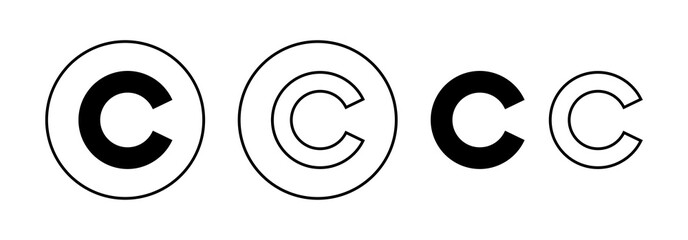 Copyright icon vector for web and mobile app. copyright sign and symbol