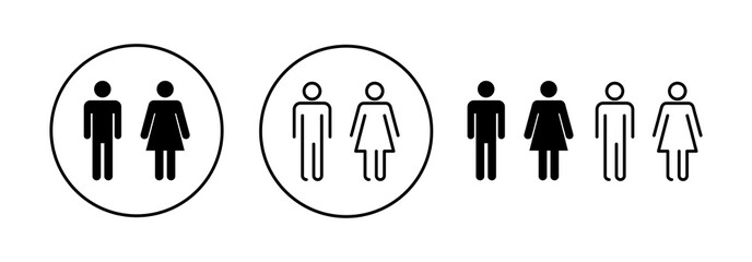 Man and woman icon vector for web and mobile app. male and female sign and symbol. Girls and boys