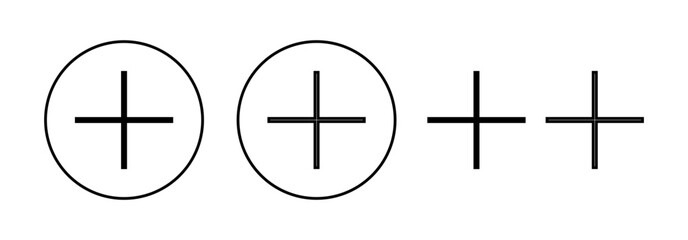 Plus Icon vector for web and mobile app. Add plus sign and symbol
